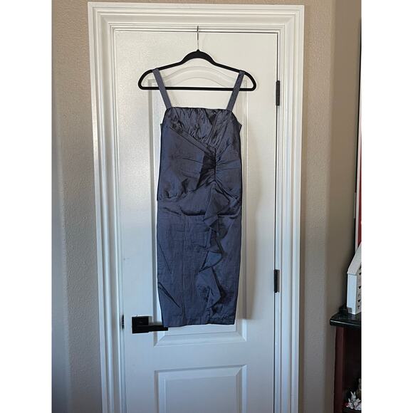 R&M Richard’s Midnight Blue & Black Paisley 2 Pc Dress Blazer Size 6 - Picture 6 of 9